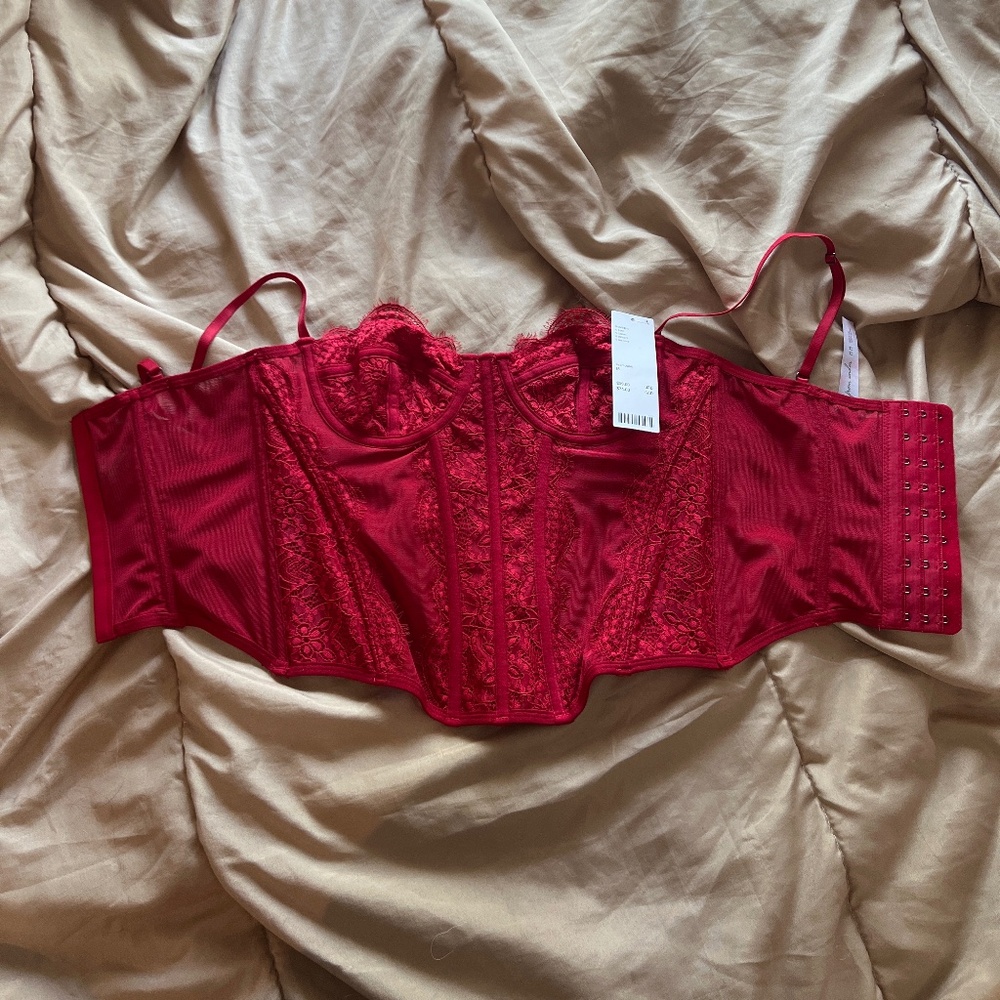 NWT Urban Outfitters Red Corset Size Medium